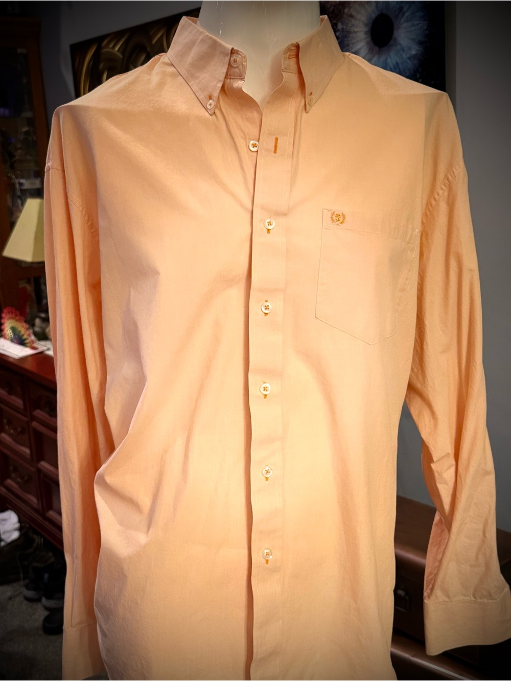Izod Peach Button-Down Dress Shirt